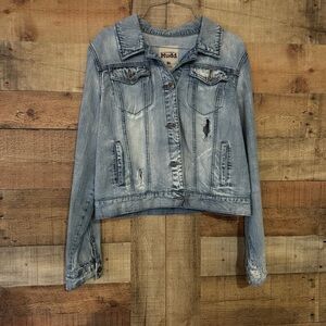 Mudd Blue Jean Jacket Classic Cropped Design